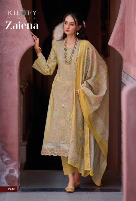 Kilory zaiena cotton catalogue dress material wholesale 